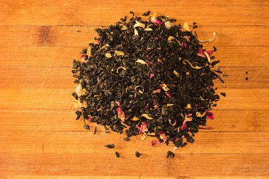 Arka plan üzerinde Çin siyah çay