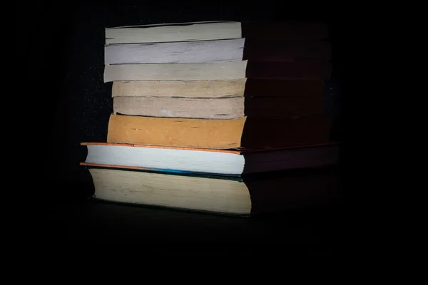 Books on black background — Stock Photo, Image