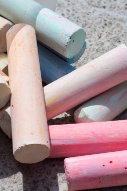 Renkli boya kalemi portre fotoğrafı