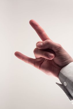 Beyaz bir arka plan üzerinde el hareketi