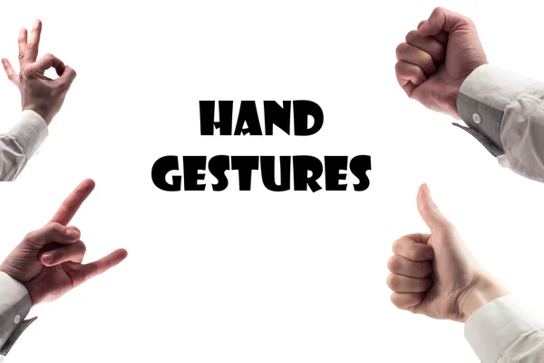 Various hand gestures — Stock Photo, Image