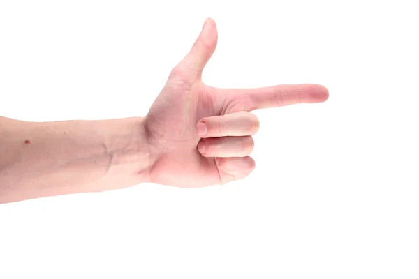 Hand gestures on a white background — Stock Photo, Image