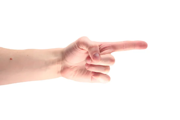 Hand gestures on a white background — Stock Photo, Image