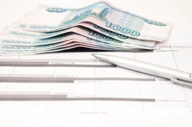 Beyaz bir arka plan üzerinde muhasebe konuları