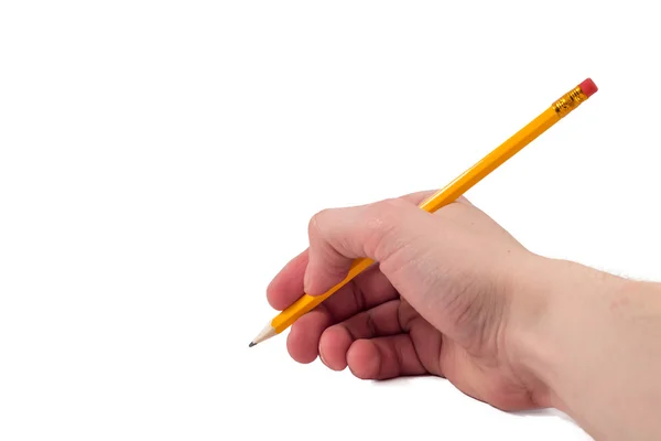 Escrita à mão com um lápis — Fotografia de Stock