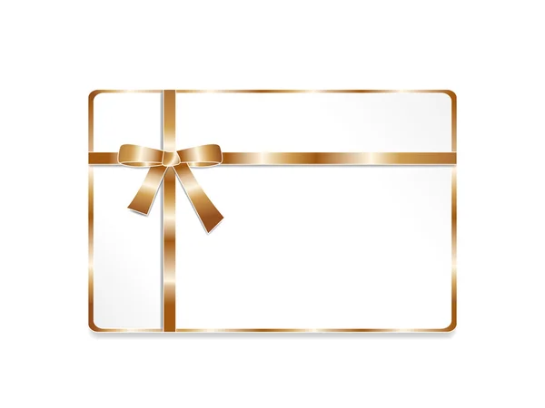 Carte cadeau dorée — Image vectorielle