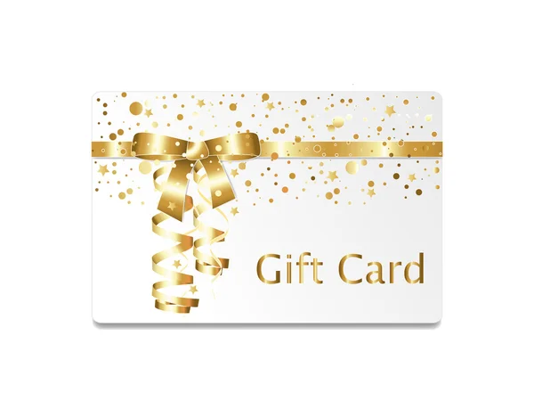 Giftcard in goud — Stockvector