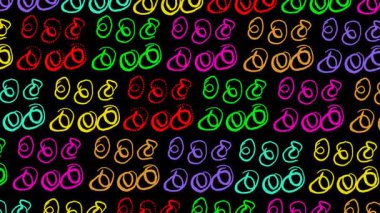 Karanlık bir arka planda aralıklarla hareket eden girdap şekilleri.