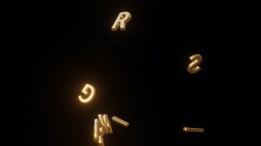 Şeffaf Arkaplanda Başrolde Başrolde Altın 3D Harflerin Dönüştürülmesi