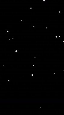 Düşen Kar Animasyonu dikey olarak Karanlık Arkaplanda. Üç boyutlu taze kırmızı çilek animasyonu dairesel bir formda, şeffaf bir arkaplanda sorunsuzca dönüyor.