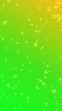 Soyut Yeşil Gradyan Arkaplan Düşen Kar Taneleri Dikey Görünüm
