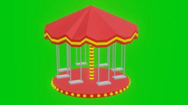 Sirk çadırı simgesi, karikatür tarzı