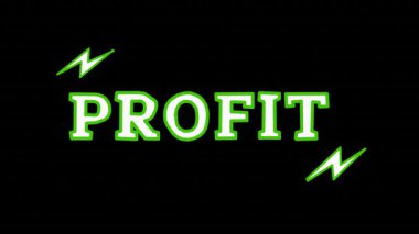 İş kârı ve mali başarı için dinamik animasyon metni.