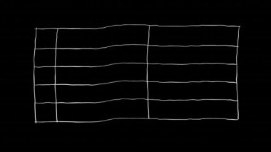 Siyah arkaplanda rastgele yazılmış çizgiler olan hareket tablosunu durdur. Çalışma sayfası sütununun canlandırma çizimi