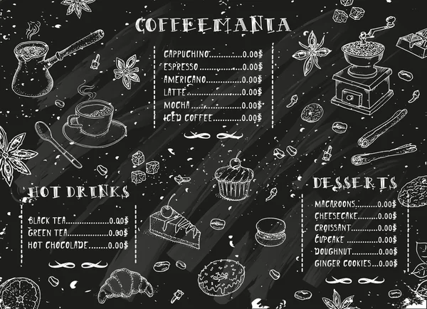 Káva restaurace brožura — Stockový vektor