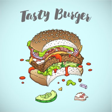 Isırıldı lezzetli Burger