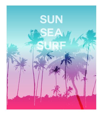 Avuç içi ile yaratıcı trendy poster.
