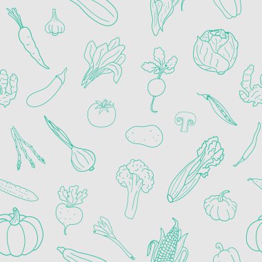 el çizimi sebze deseni