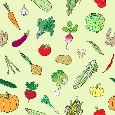 el çizimi sebze deseni