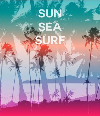 avuç içi ile trendy poster.