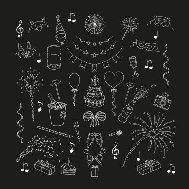 Party and celebration elements. clipart