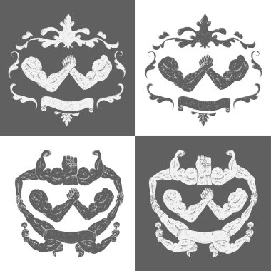 kaslı kolları. Lastik pullar.