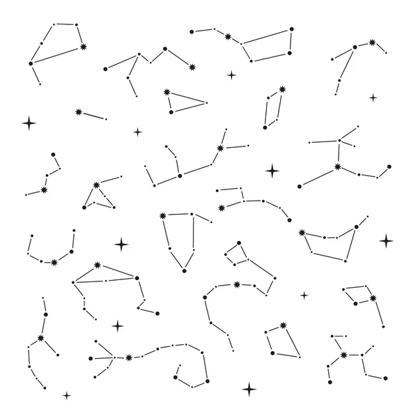 별자리입니다. 세트를 낙서. — 스톡 벡터