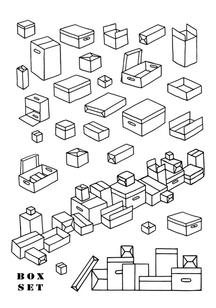 Modèle sans couture avec boîtes . — Image vectorielle