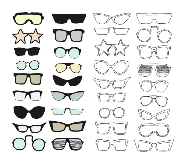 Sonnenbrille und Brille. — Stockvektor