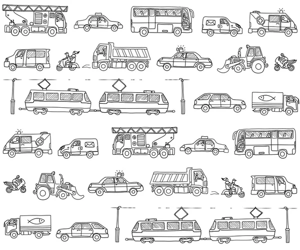 Naadloos patroon met auto 's. — Stockvector