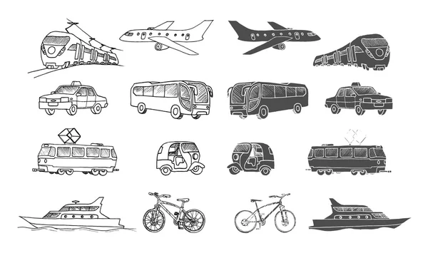 Collection of passenger transports — Stock Vector