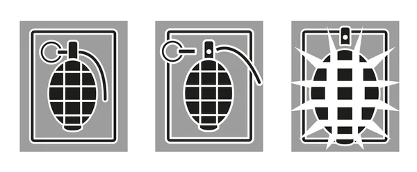 Granada em acção. Três etapas . —  Vetores de Stock