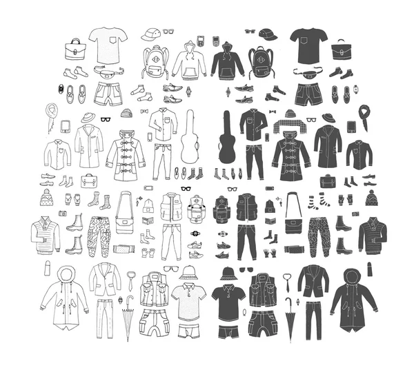 Coleção de roupas da moda — Vetor de Stock