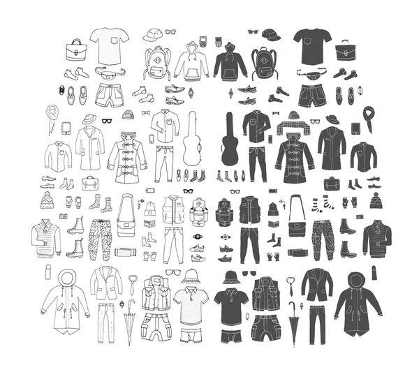 Colección de ropa de moda — Vector de stock