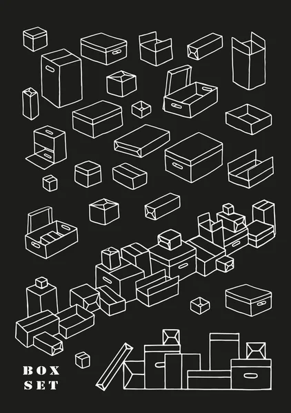Seamless mönster med lådor. — Stock vektor