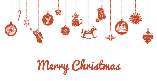 Merry christmas and decorations