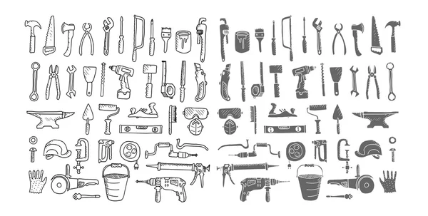 Collection d'outils de construction. — Image vectorielle