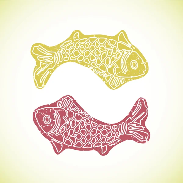 Yin-Yang símbolo en forma de peces . — Vector de stock