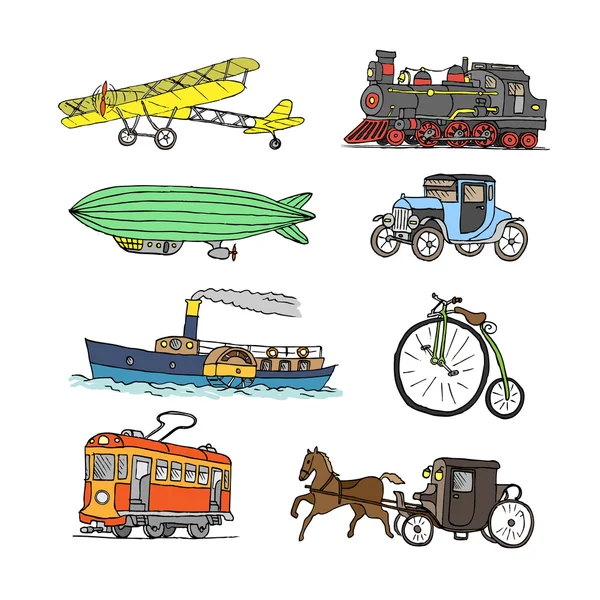 Retro transports. Old times. — Stock Vector