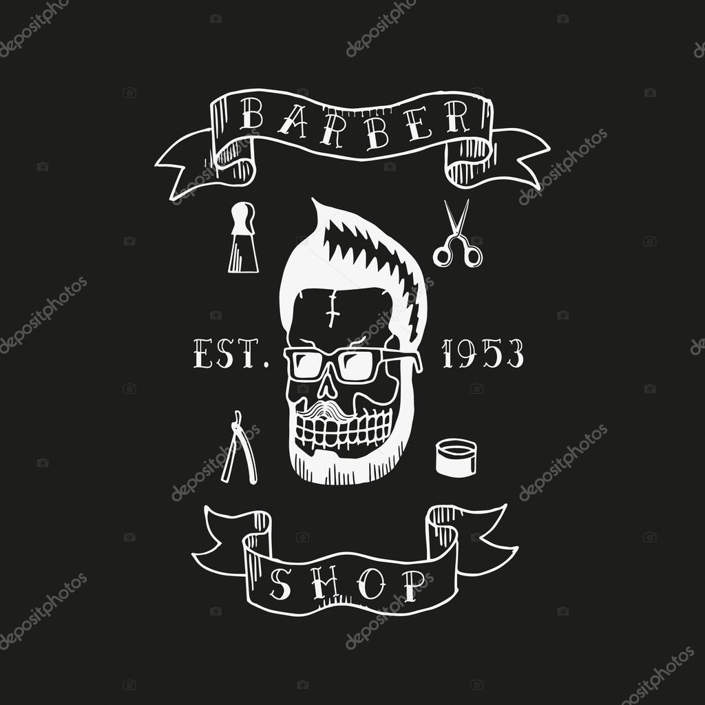 Barber shop. Trendy elements about hairdresser theme. Hipster
