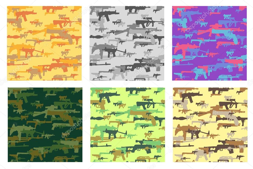 seamless patterns with camouflage