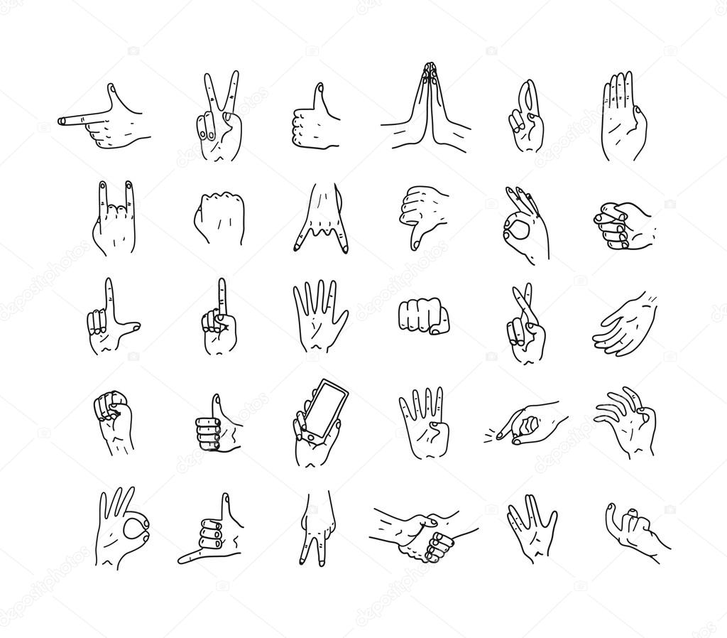 Hands.Gestures illustration