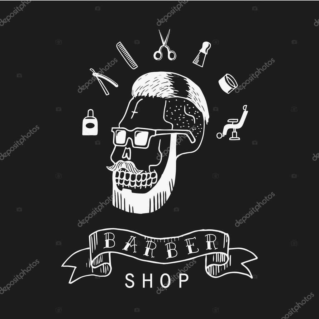 Barber shop. Trendy elements about hairdresser theme. Hipster