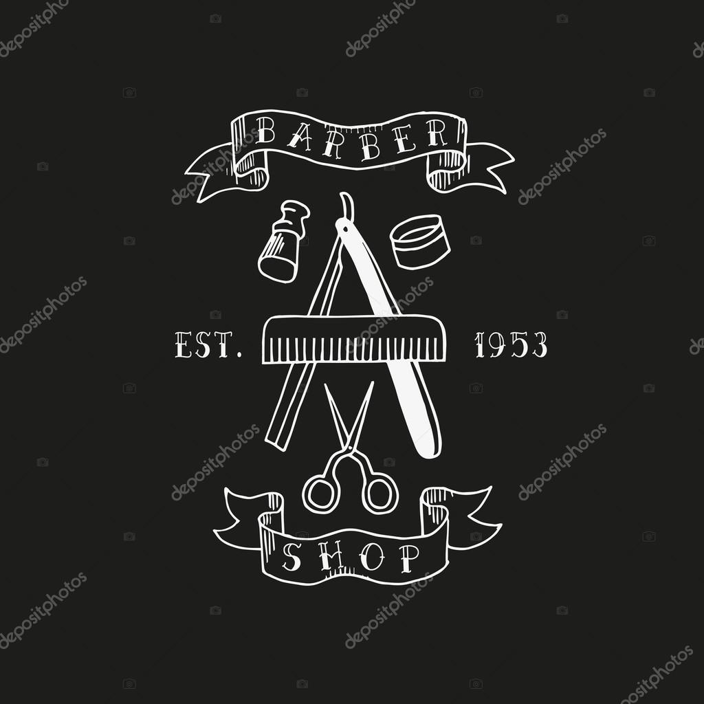 Barber shop. Trendy elements about hairdresser theme. Hipster