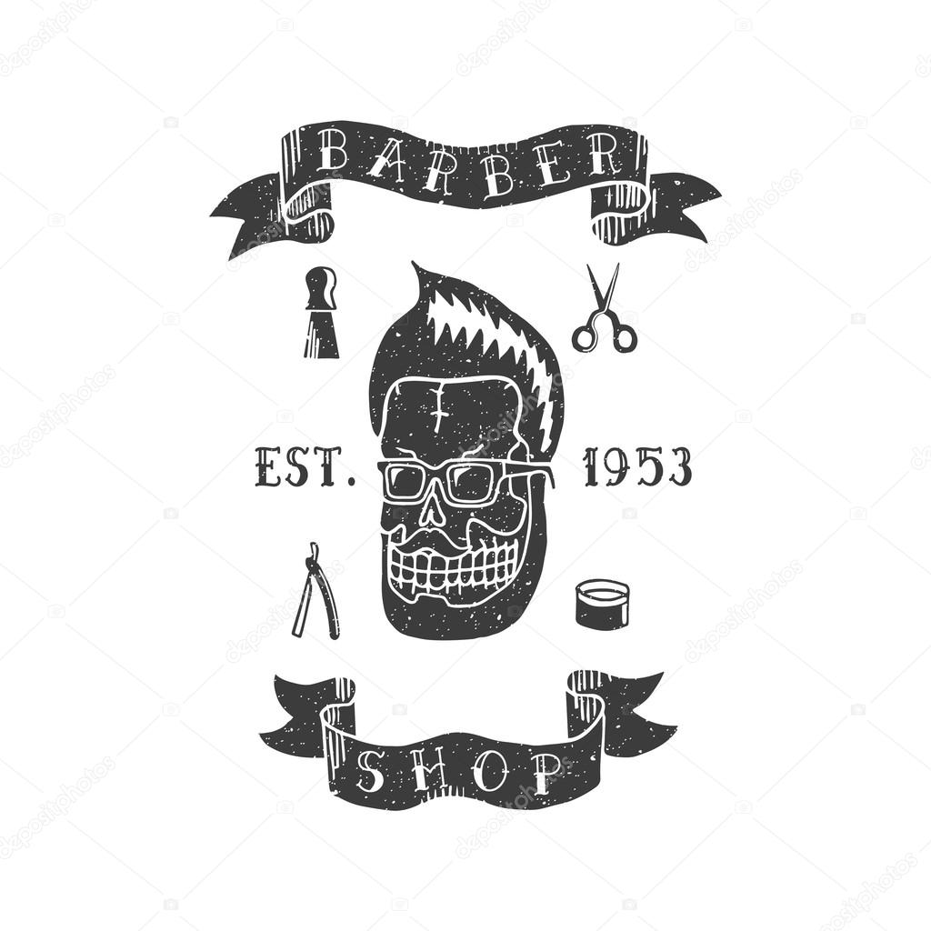 Barber shop. Trendy elements about hairdresser theme. Hipster