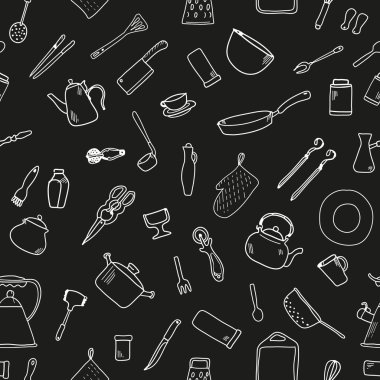 Mutfak eşyaları ile Seamless Modeli