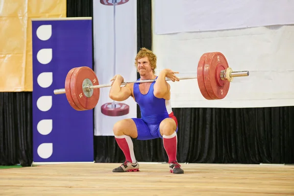 Podnoszenie ciężarów waga lifter — Zdjęcie stockowe