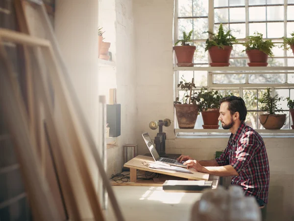 Designer working in creative office space — Stock Photo, Image