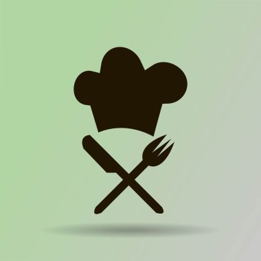Simgesi düz tasarım yemek 