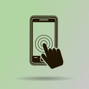 Dokunmatik ekran smartphone simgesini